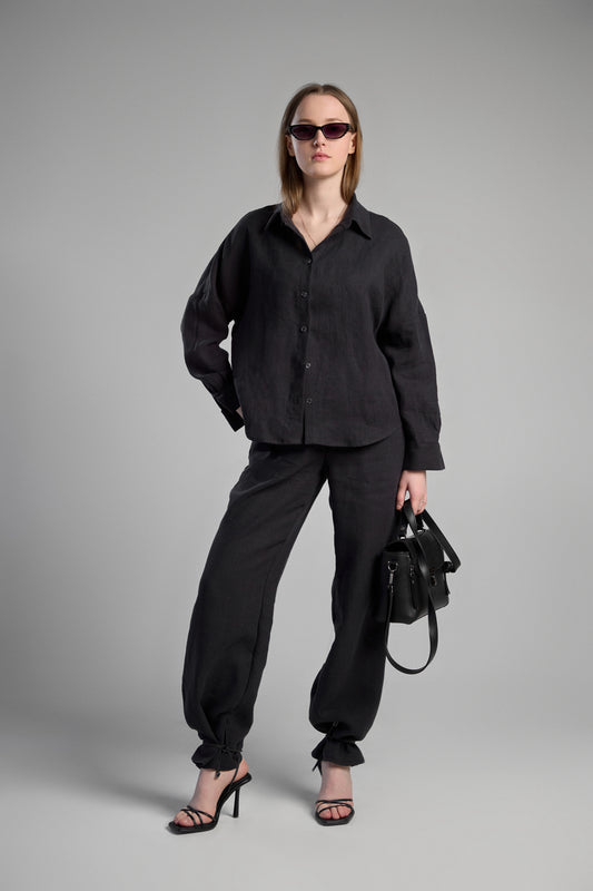 hemp outfit set ( prêt-à-porter ) black